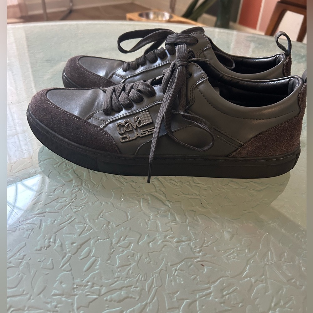 Men’s Cavalli Class Black Sneakers Size 42